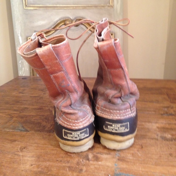 L.L Bean Maine Hunting Boots Mens 9 M Real 60\'s Vintage Label Excellent! main image 2